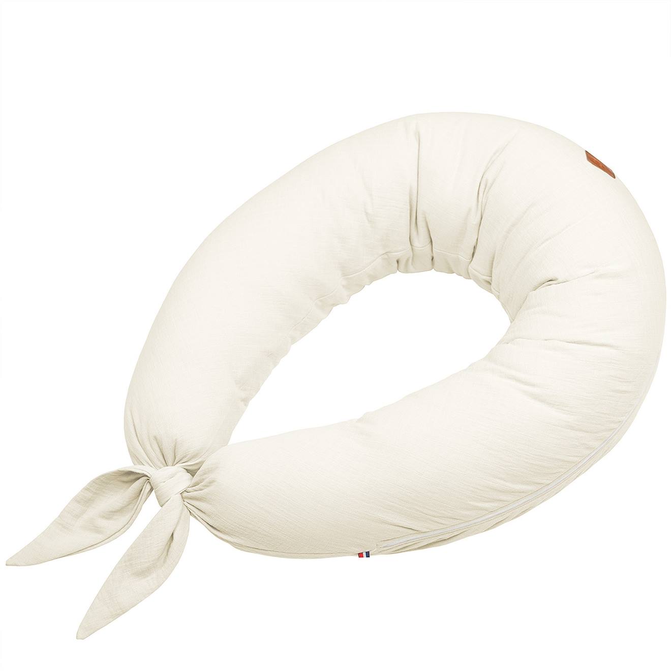 Sevira kids - Coussin De Maternité Et D'allaitement + Housse En Gaze De Coton Écru