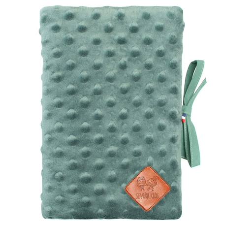 Protège carnet de santé en minky Bleu+Camel+Denim+Écru+Gris+Rose+Vert émeraude 29 - vertbaudet enfant 