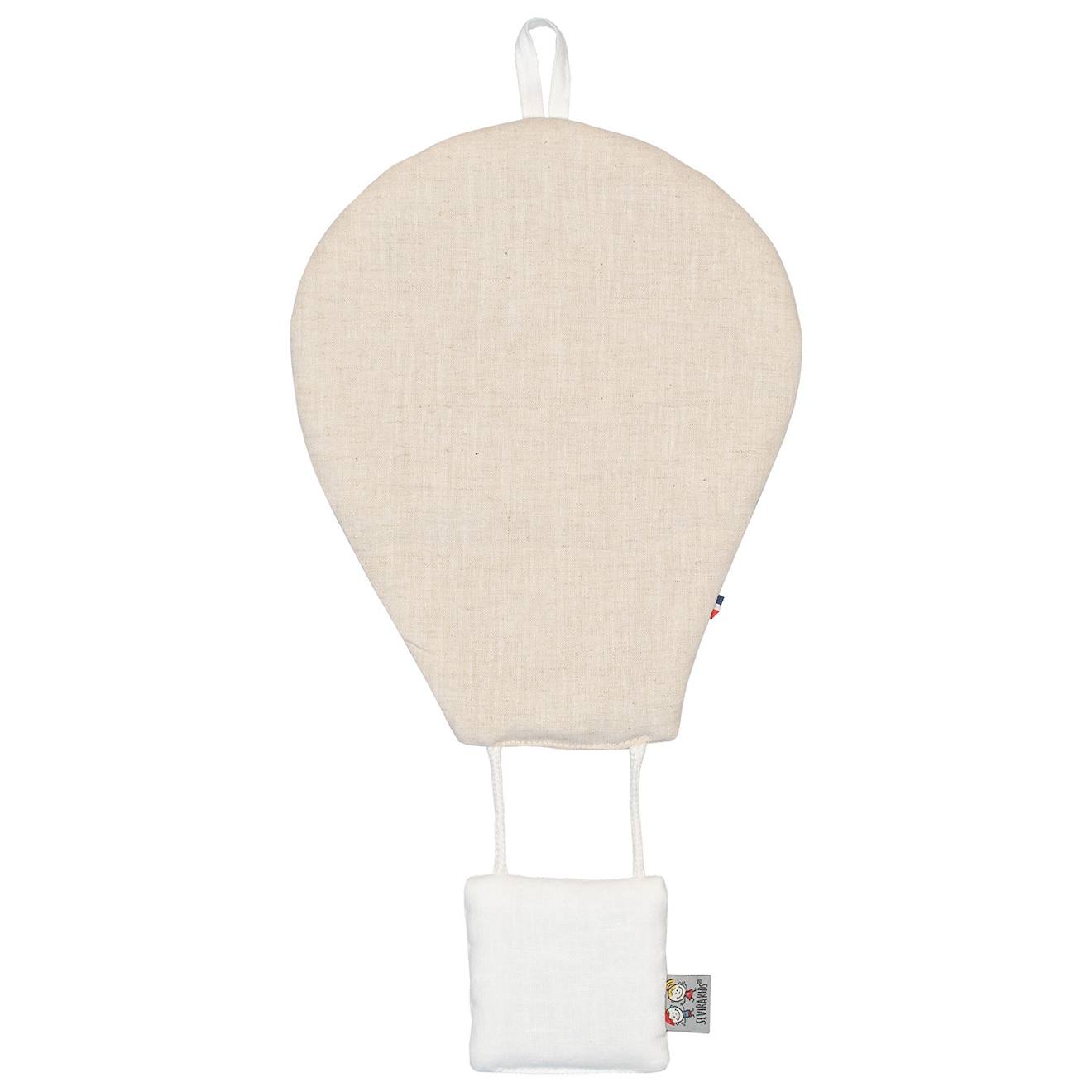 Montgolfière Murale Décorative En Lin Beige