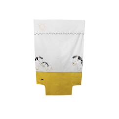 -Housse de couette en coton - pluche et pompon