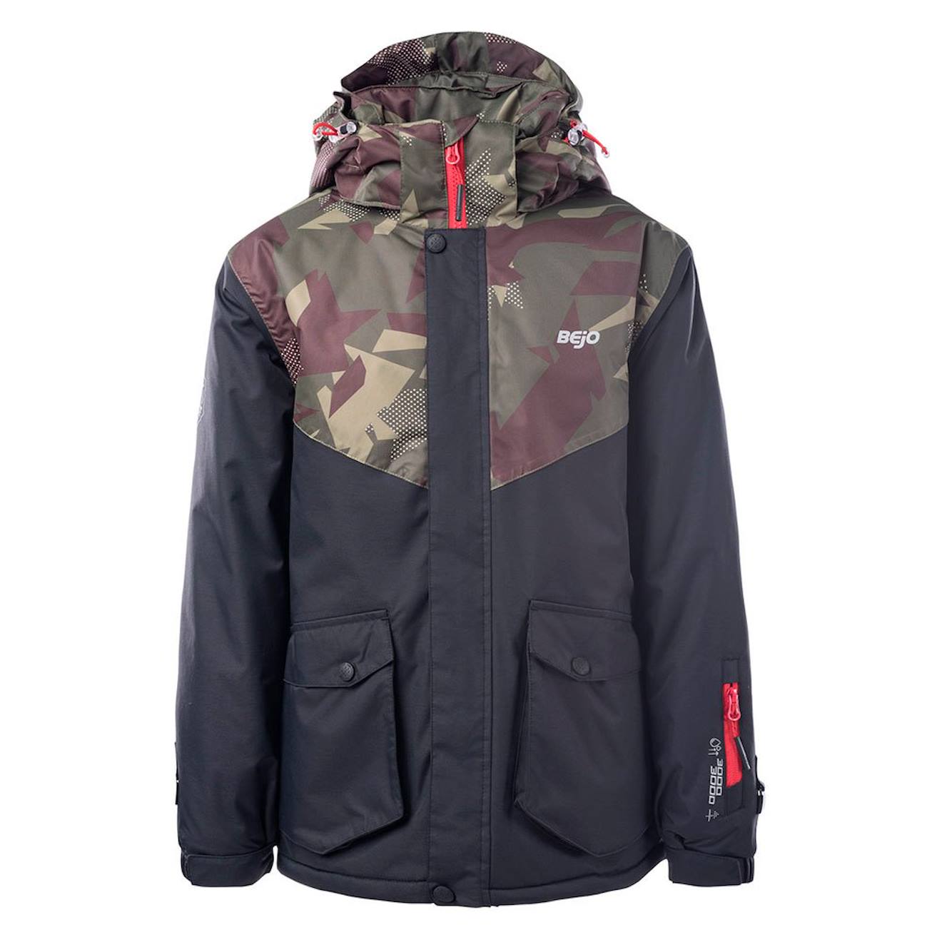 Blouson De Ski Synthétique Yuki Noir / Kaki
