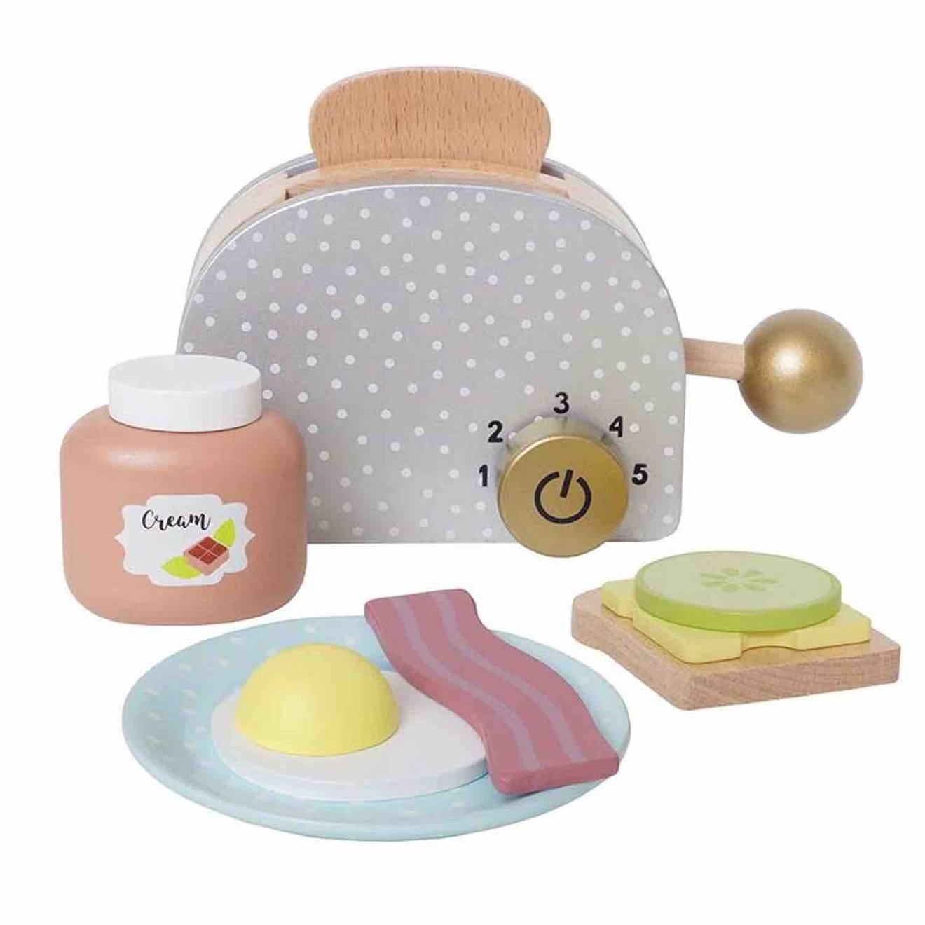 Jouet En Bois - Dinette - Petit Déjeuner Multicolore