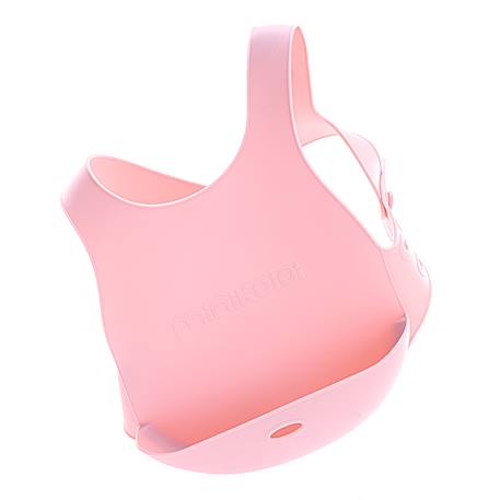 Minikoioi - Bavoir Récupérateur En Silicone Rose