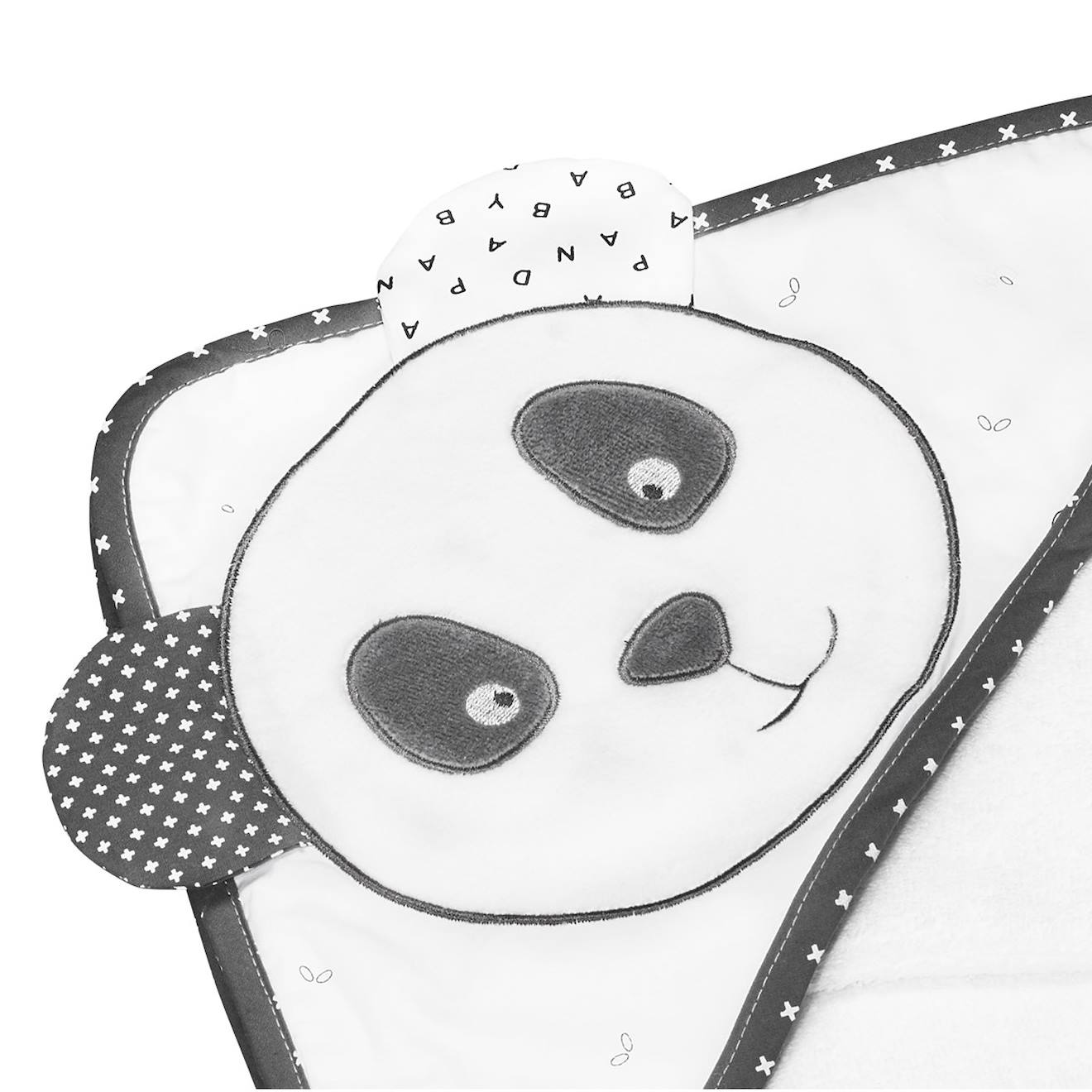 Cape De Bain Et Gant En Coton - Chao Chao Blanc (Sauthon) - Image 1