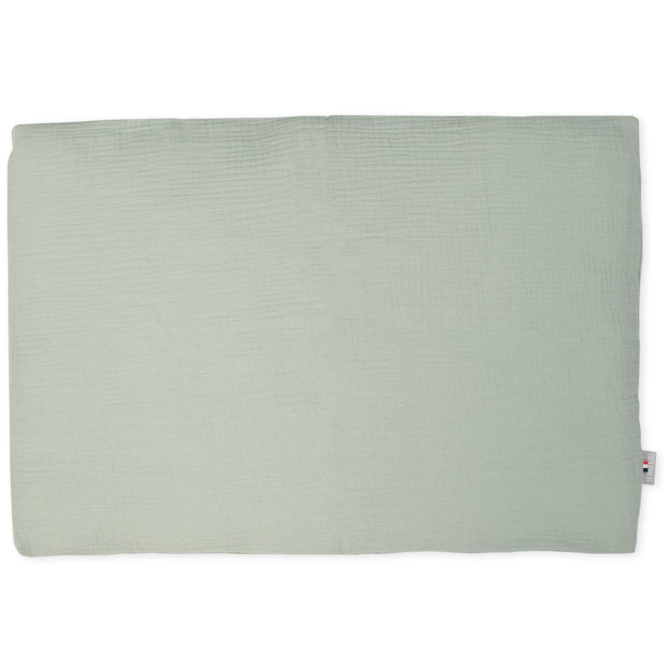 Taie D'oreiller Unie En Double Gaze De Coton Vert