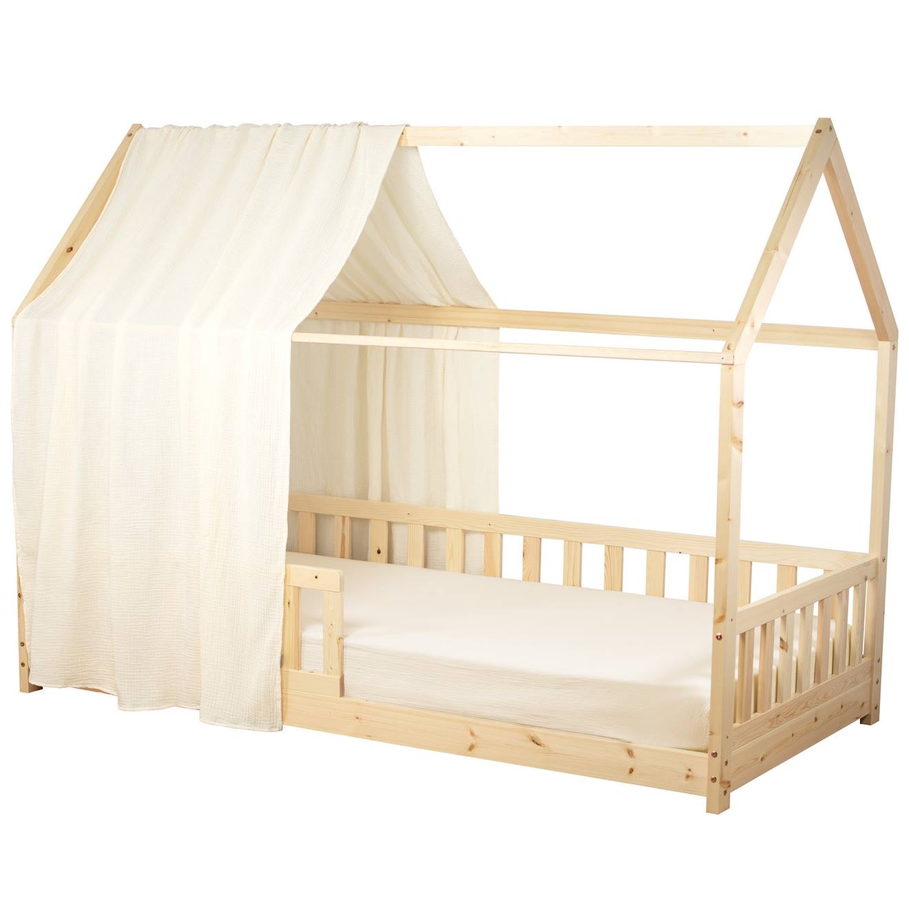 Ciel De Lit Cabane En Gaze De Coton Solo 420 Cm Écru