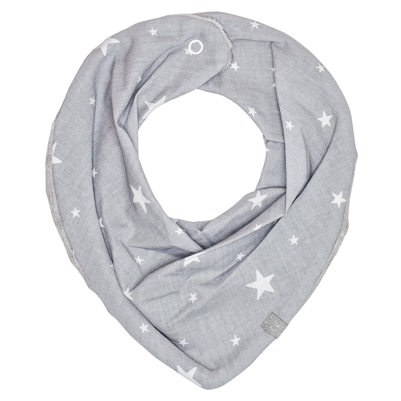 Bavoir Bandana Cache-cou Réversible Stella Gris
