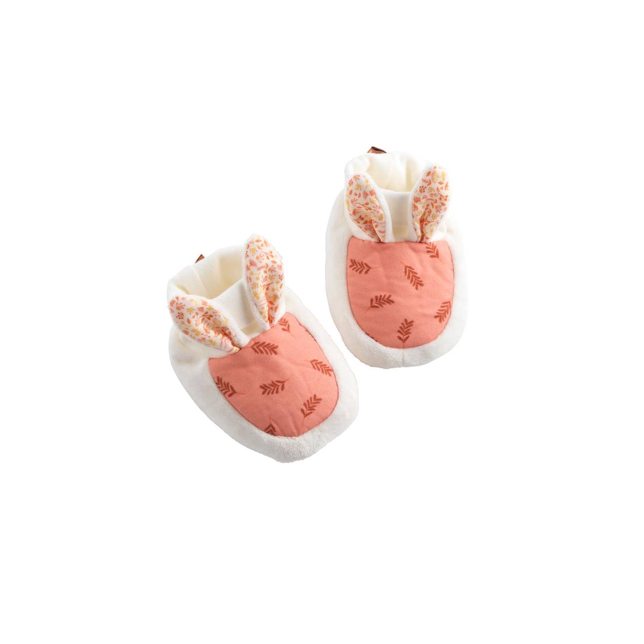 Chaussons Bébé En Velours Blanc