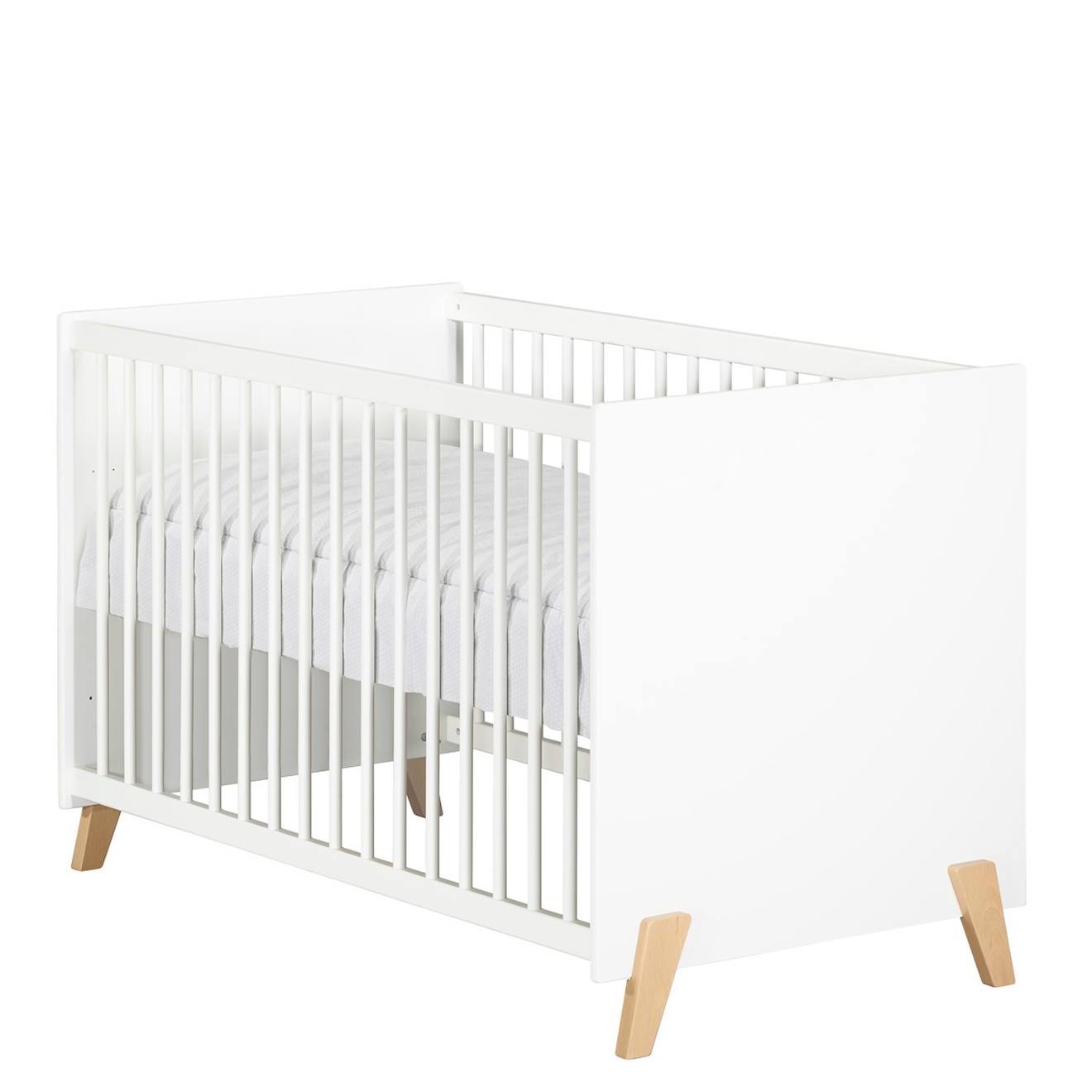 Lit Sur Pieds En Bois - Joy Blanc/marron (Baby Price) - Image 2