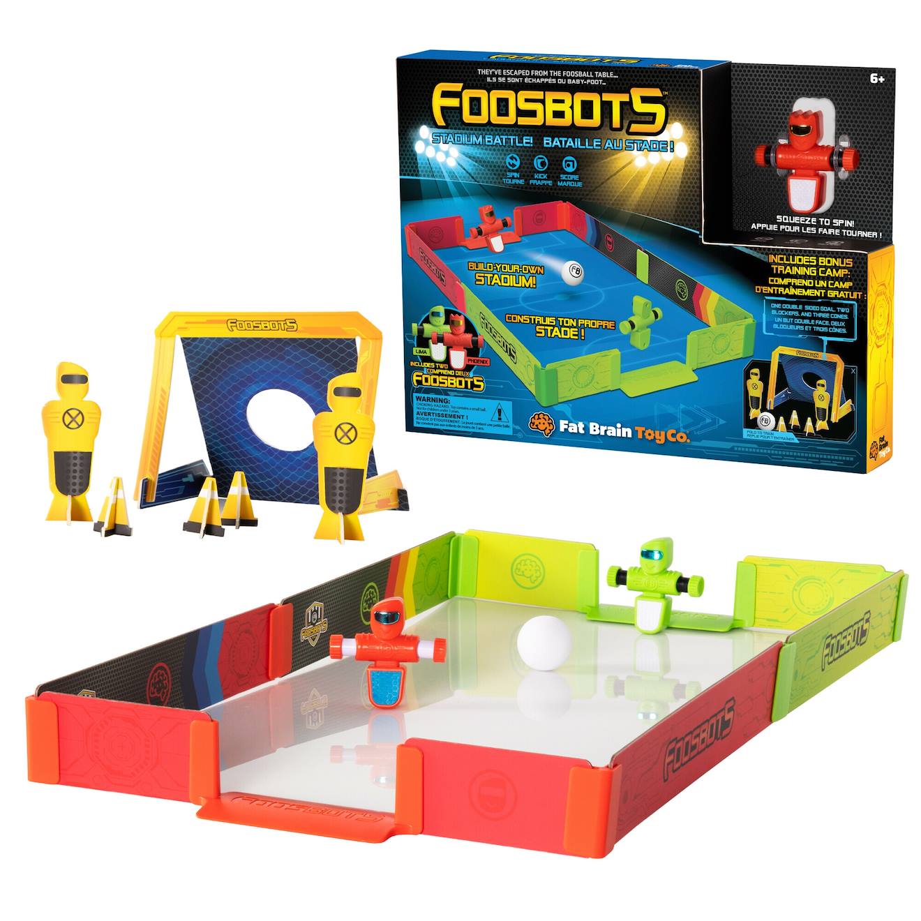 Foosbots Stadium Battle - Tourne, Frappe, Marque ! Dès 6 Ans Multicolore