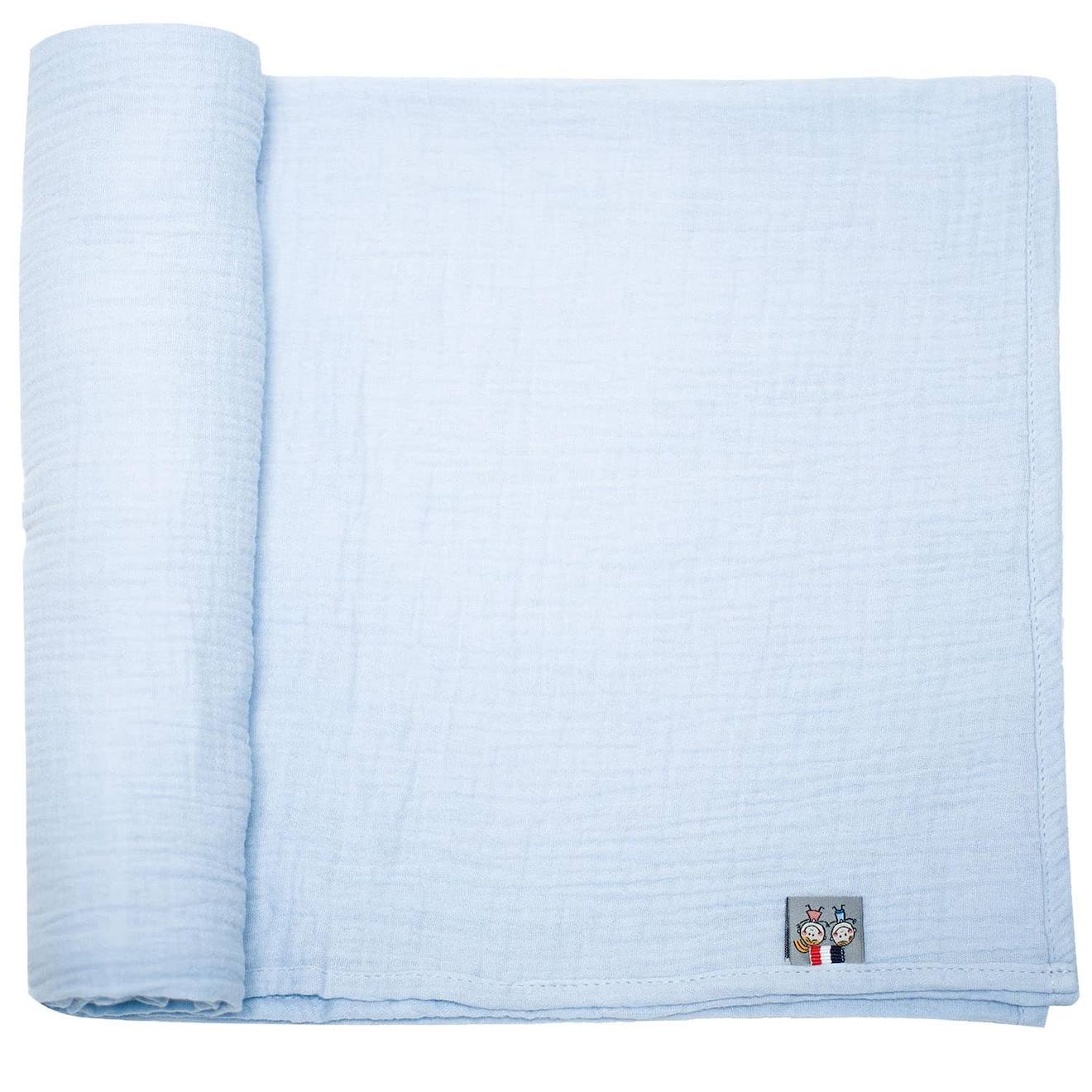 Maxi Lange En Gaze De Coton Jeanne Bleu