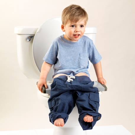 Pot nomade 2 en 1 réducteur de wc Gris+Vert menthe 3 - vertbaudet enfant 