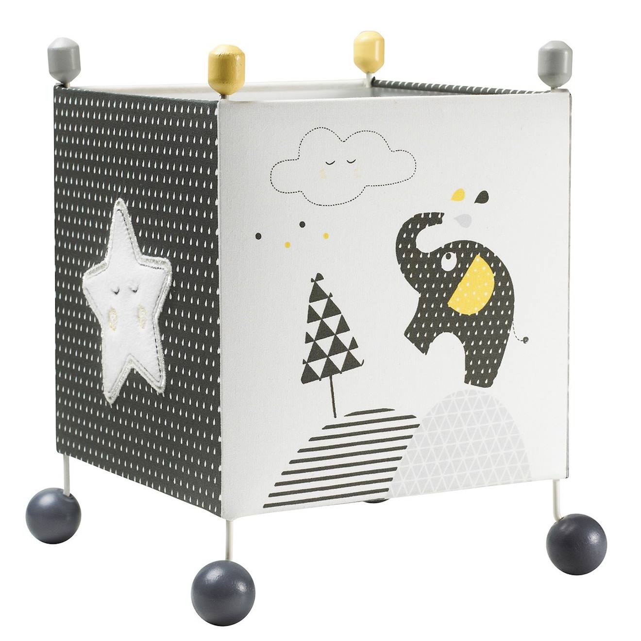 Luminaire Enfant À Poser En Coton Gris