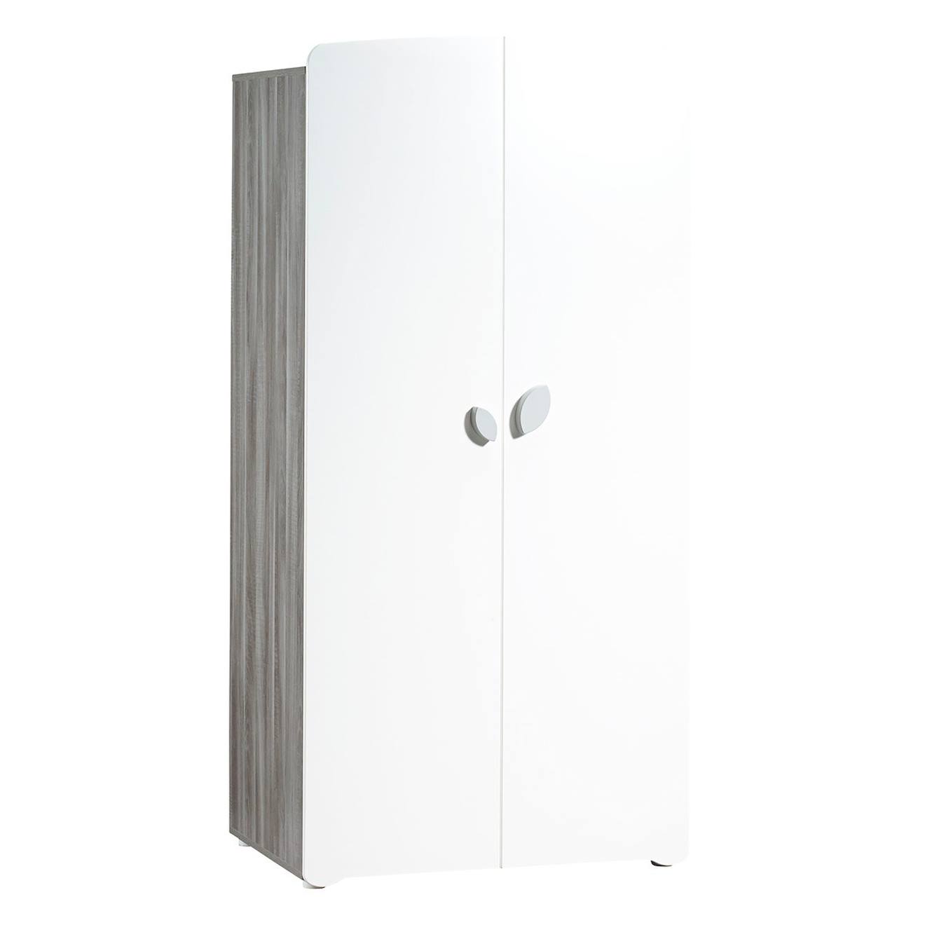 Baby Price - Armoire 2 Portes Bébé En Bois Gris