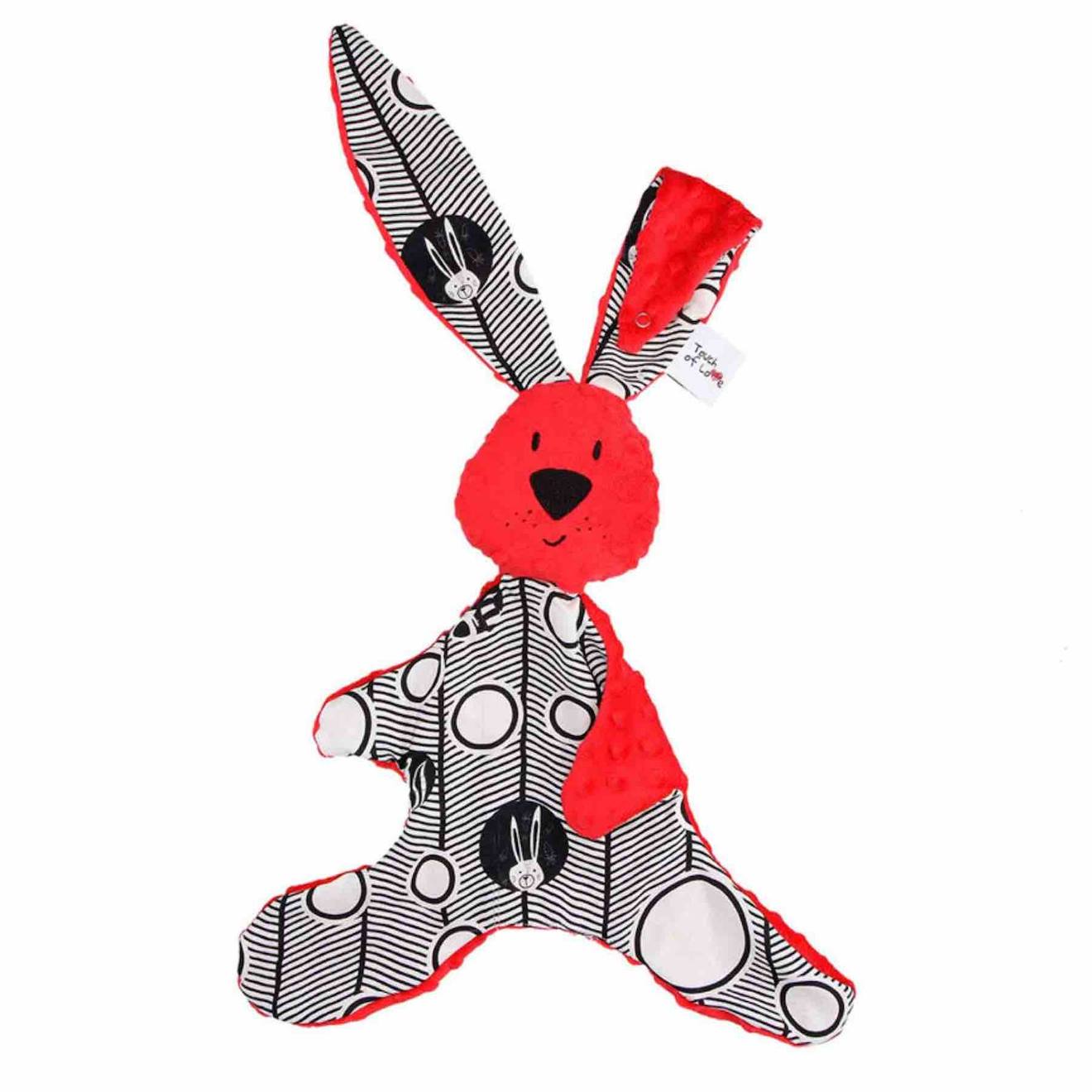 Grand Doudou Lapin En Bambou Rouge
