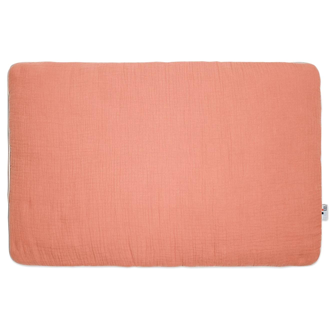 Oreiller Plat En Gaze De Coton Jeanne Terracotta