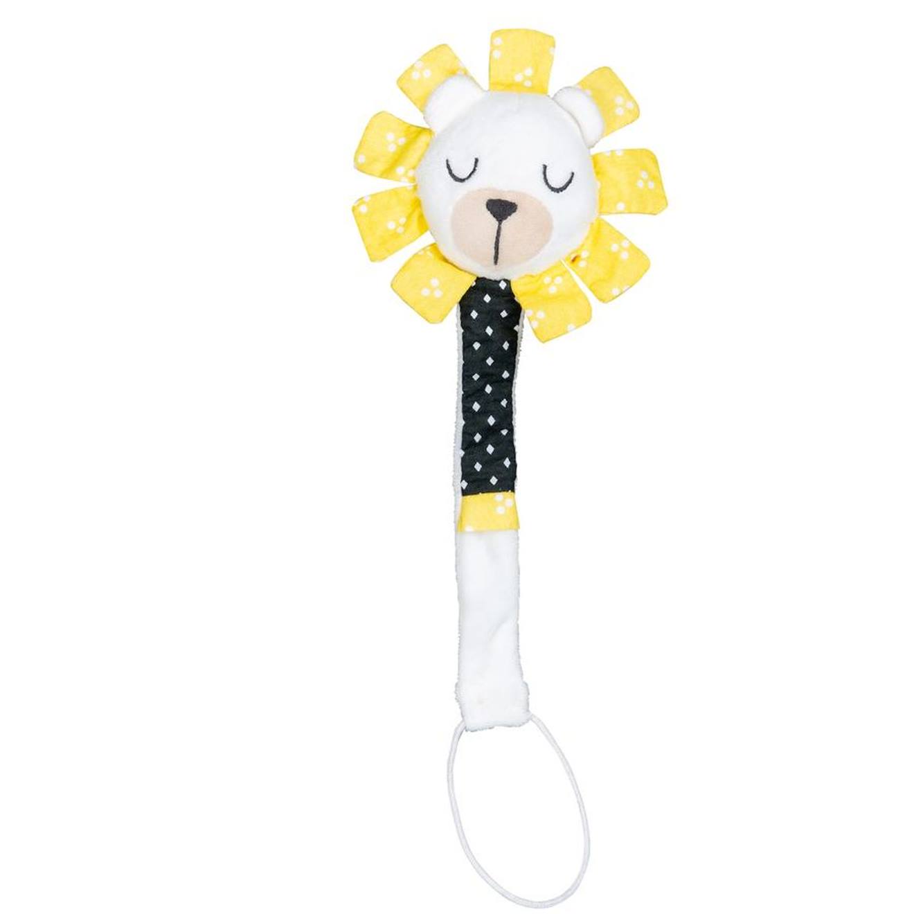 Attache-tétine Bébé En Velours Lion Jaune