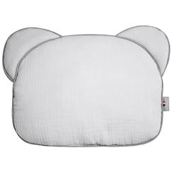 Chambre et rangement-Oreiller bébé plat ourson en gaze de coton jeanne