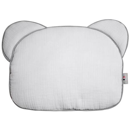 Oreiller bébé plat ourson en gaze de coton jeanne Beige+Blanc+Camel+Écru+Gris clair+Terracotta+Vert de gris+Vieux rose 24 - vertbaudet enfant 