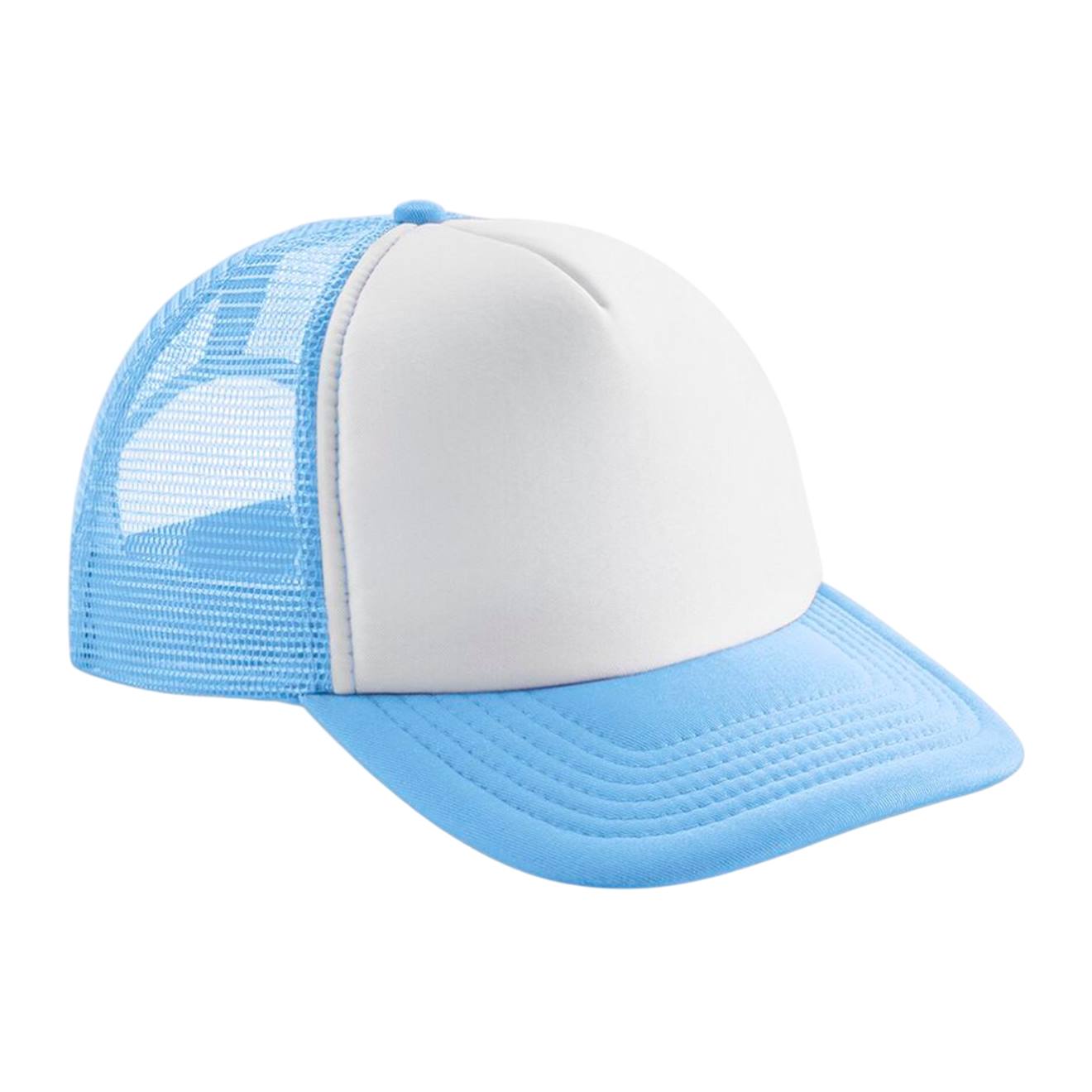 Casquette Trucker Polyester Bleu Ciel / Blanc