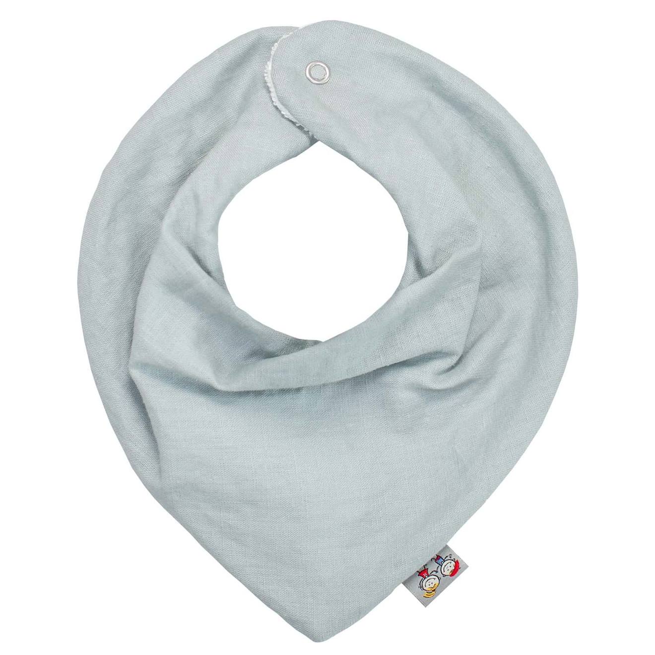 Bavoir Bandana En Lin Vert De Gris