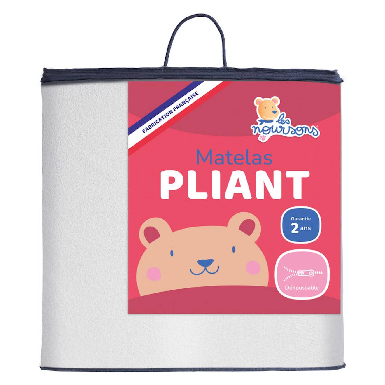 Matelas Pliant Bébé De Voyage - Déhoussable Blanc