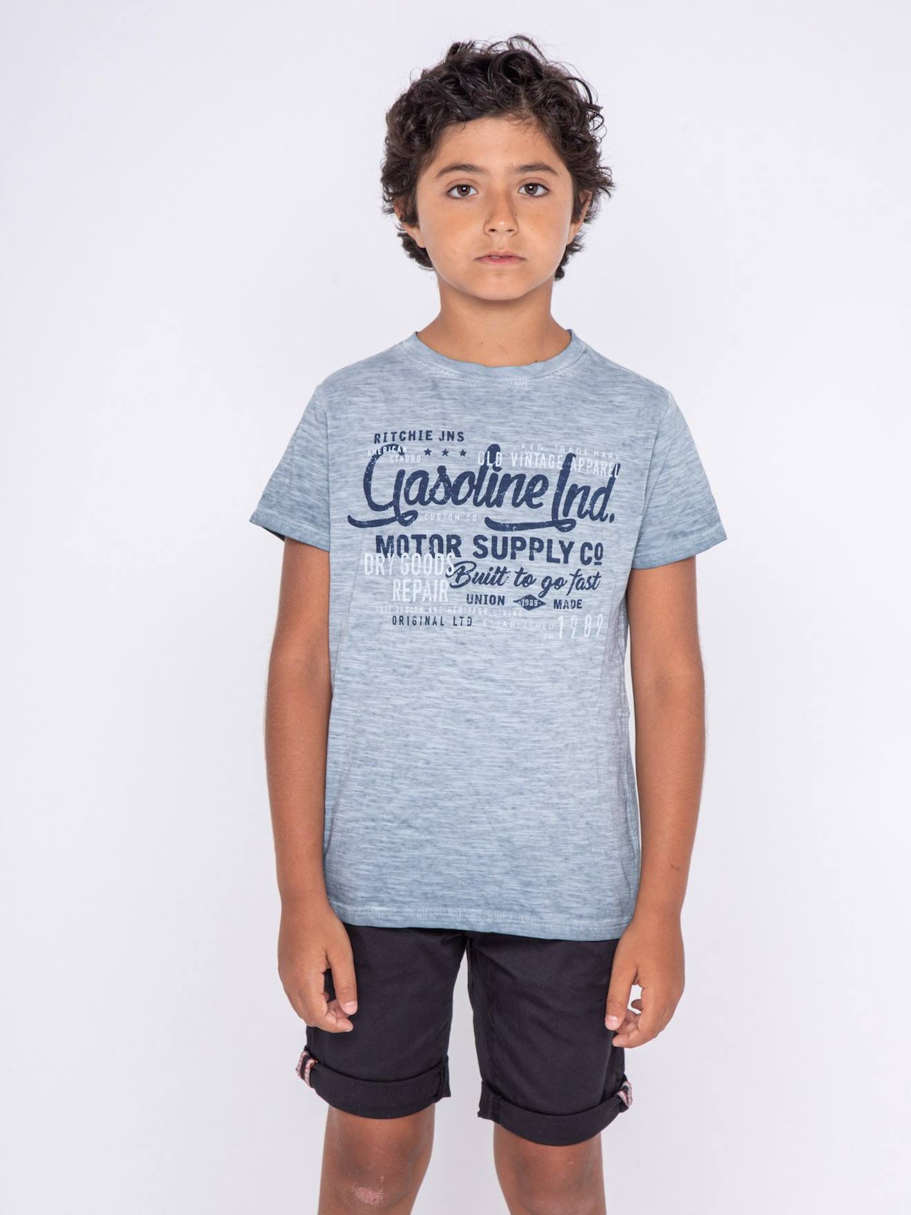 T-shirt Col Rond Pur Coton Nalrive-j Bleu