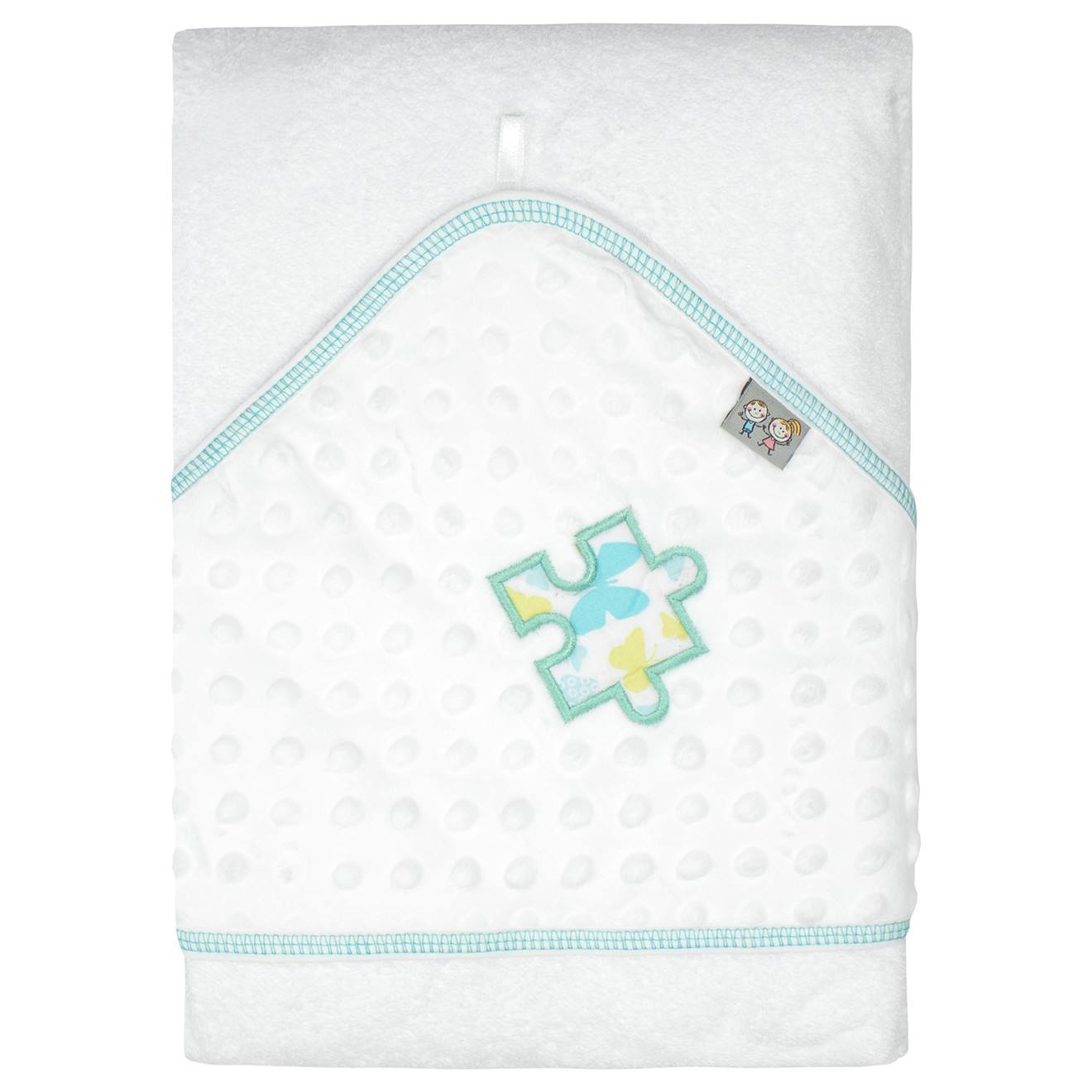 Grande Cape De Bain En Minky Et Bambou Vert
