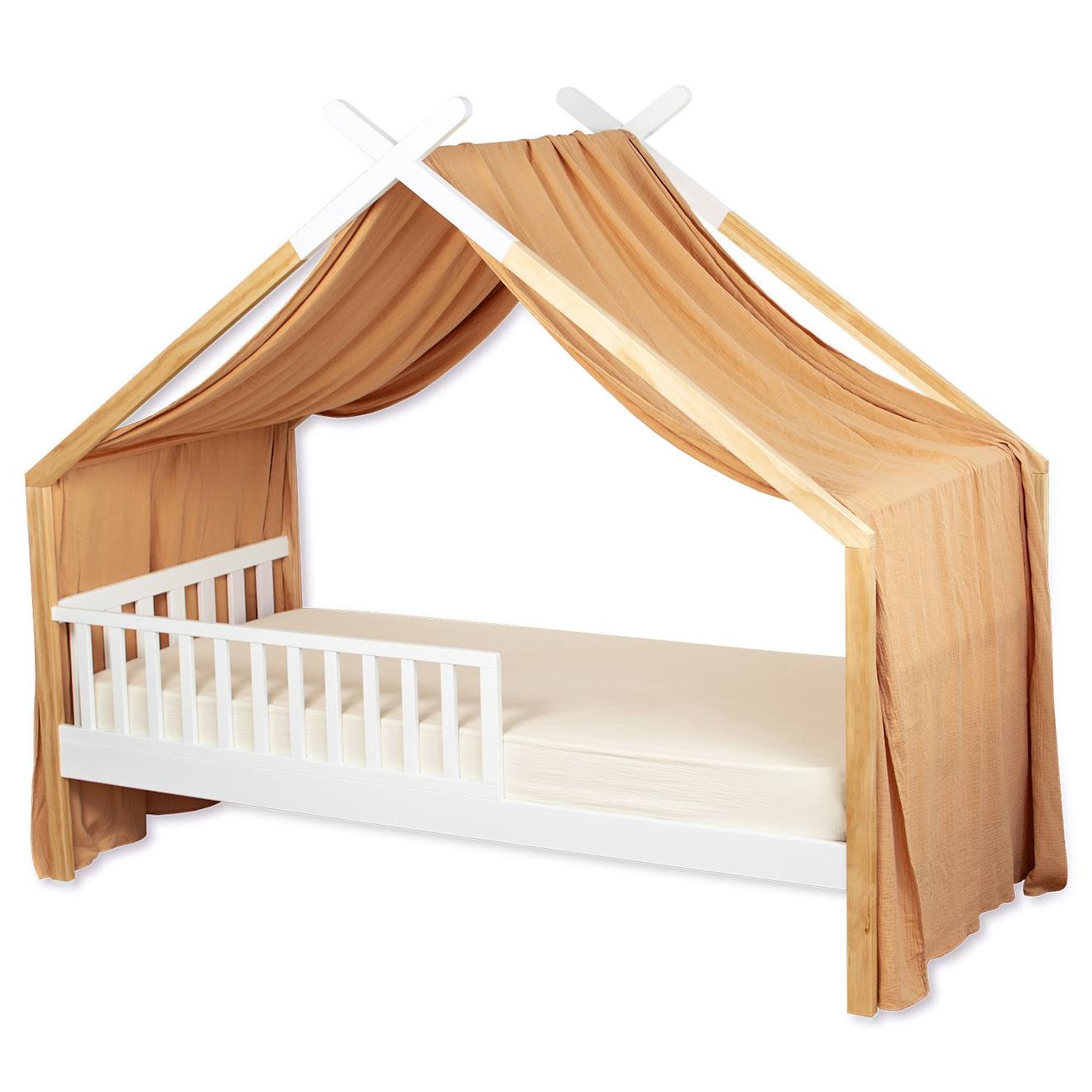 Ciel De Lit Cabane Toile En Gaze De Coton Jeanne Camel