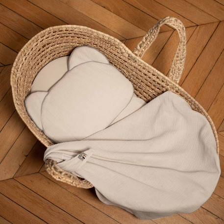 Oreiller bébé plat ourson en gaze de coton jeanne Beige+Blanc+Camel+Écru+Gris clair+Terracotta+Vert de gris+Vieux rose 5 - vertbaudet enfant 