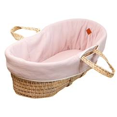 -Habillage de couffin en gaze de coton jeanne