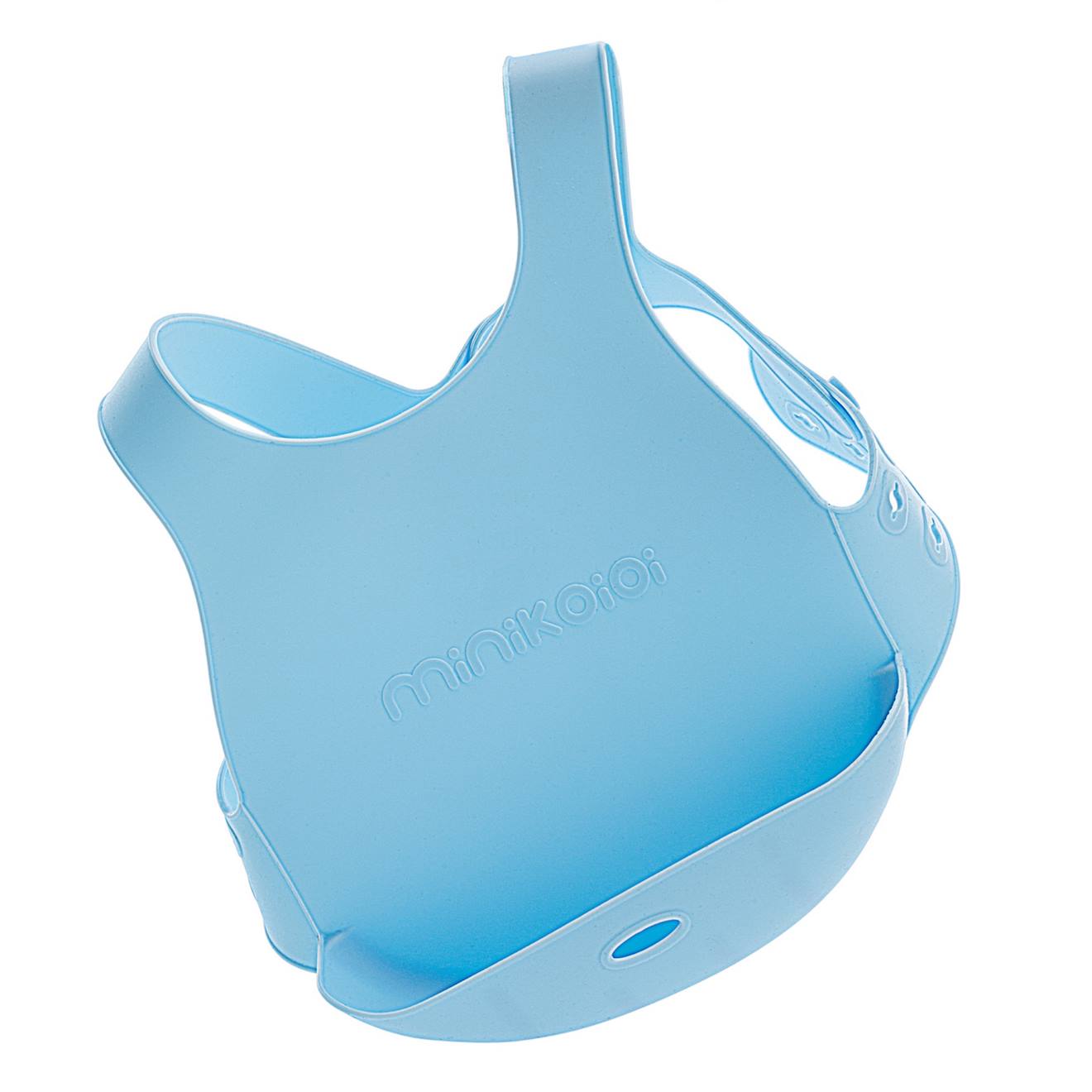 Bavoir Récupérateur En Silicone Bleu