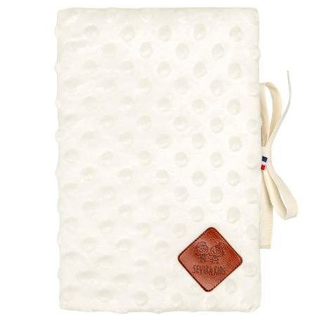 Protège carnet de santé en minky Bleu+Camel+Denim+Écru+Gris+Rose+Vert émeraude 13 - vertbaudet enfant 