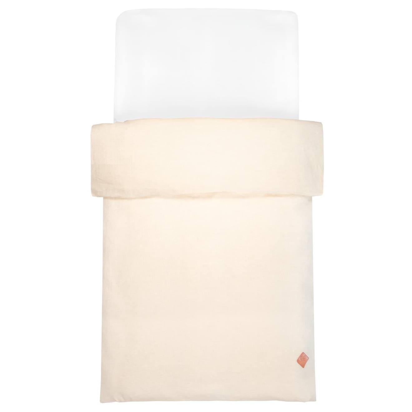 Housse De Couette Réversible En Lin Lavé Beige
