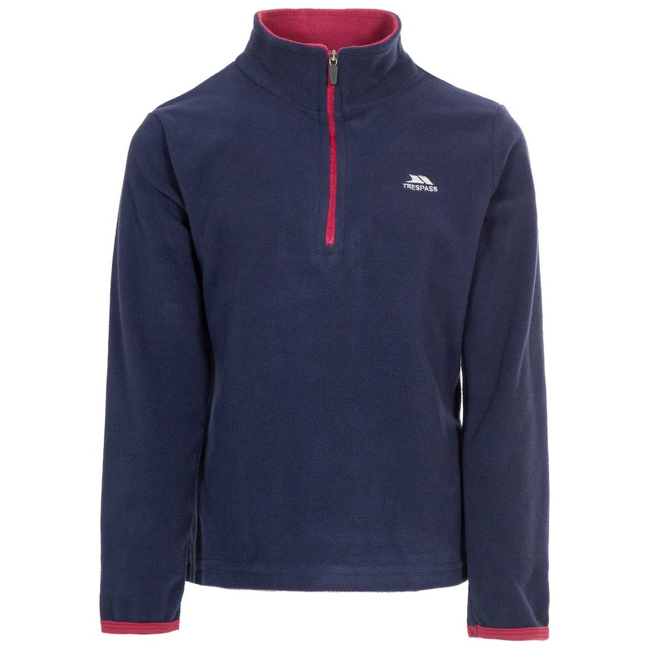 Polaire Polyester Sybil Bleu Marine/rose Foncé