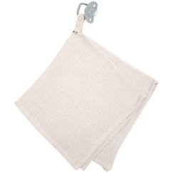 Jouet-Premier âge-Doudou lange attache tétine en gaze de coton jeanne
