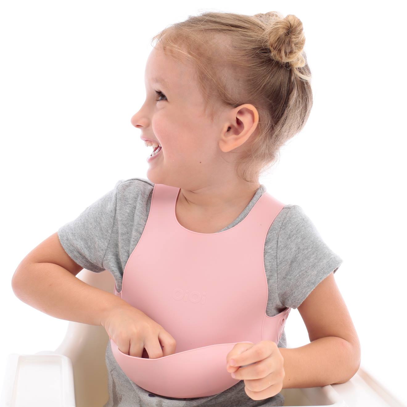 Bavoir Récupérateur En Silicone Rose (Minikoioi) - Image 1