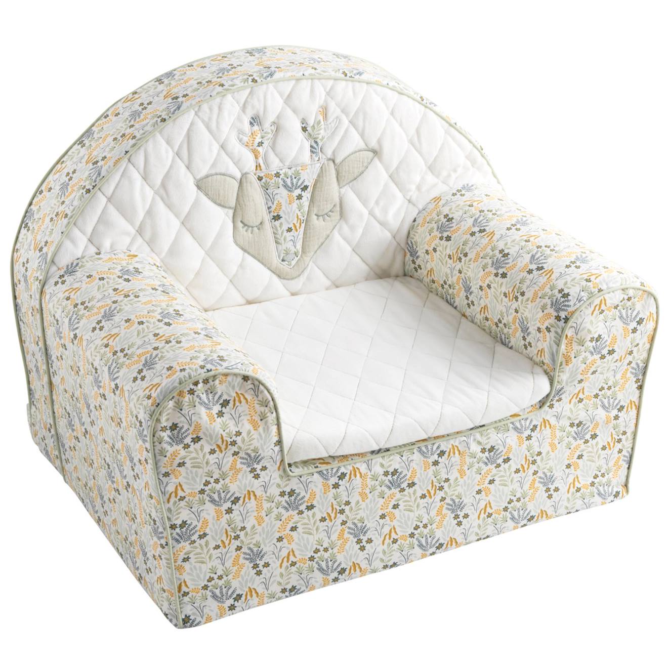 Fauteuil Club En Coton Blanc