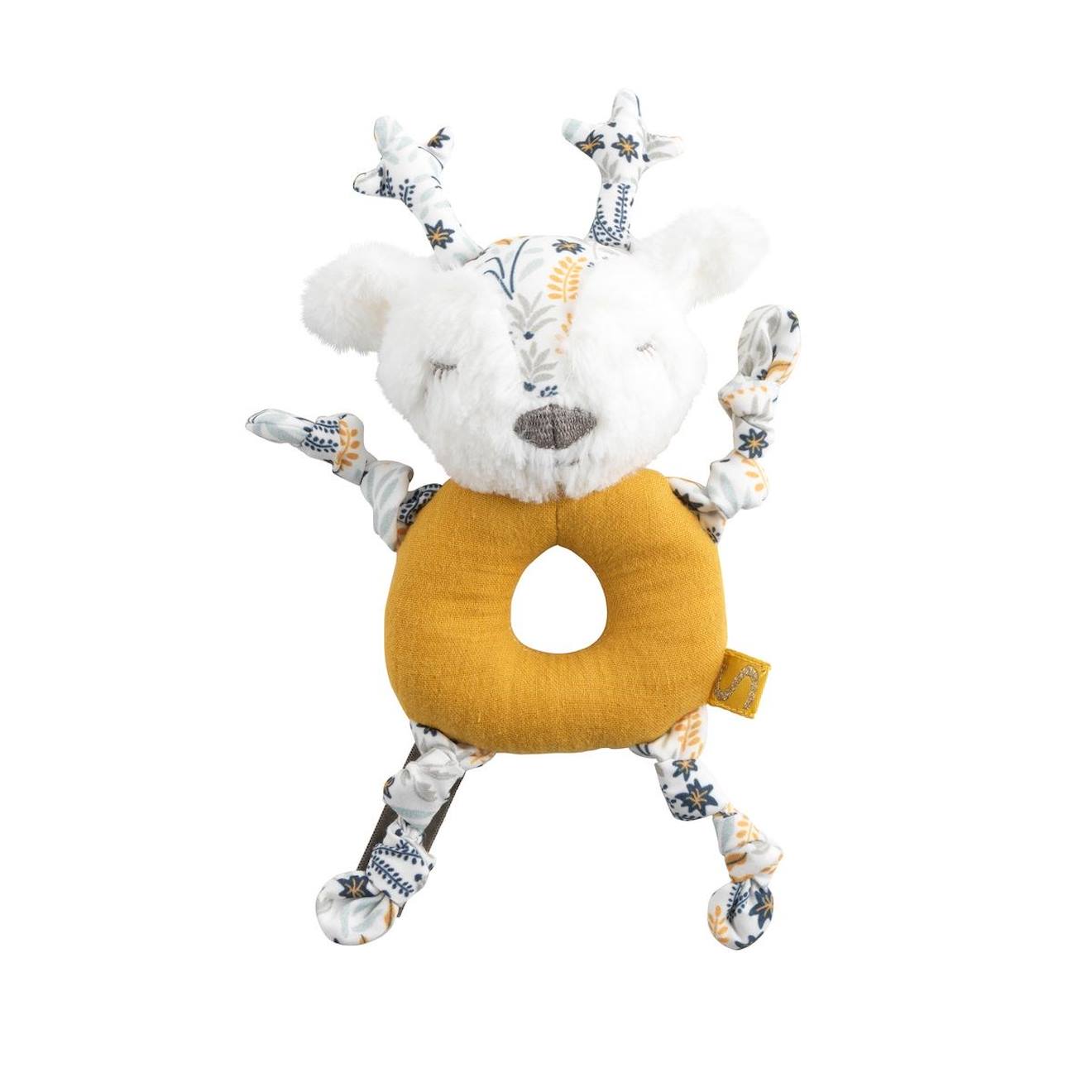 Hochet En Velours Jaune Foncé