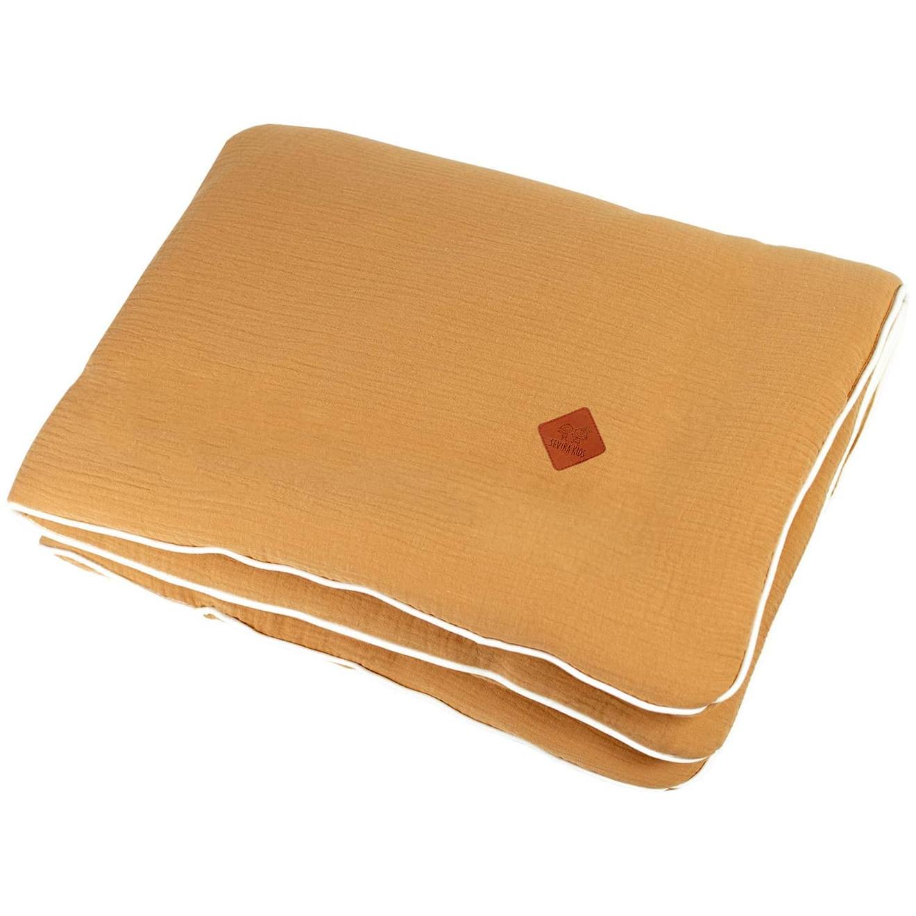 Couverture En Gaze De Coton Jeanne Camel