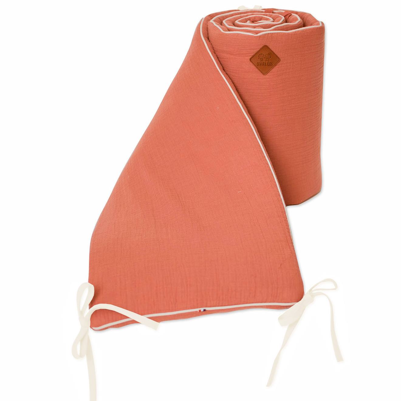 Tour De Lit Universel En Gaze De Coton Jeanne Terracotta