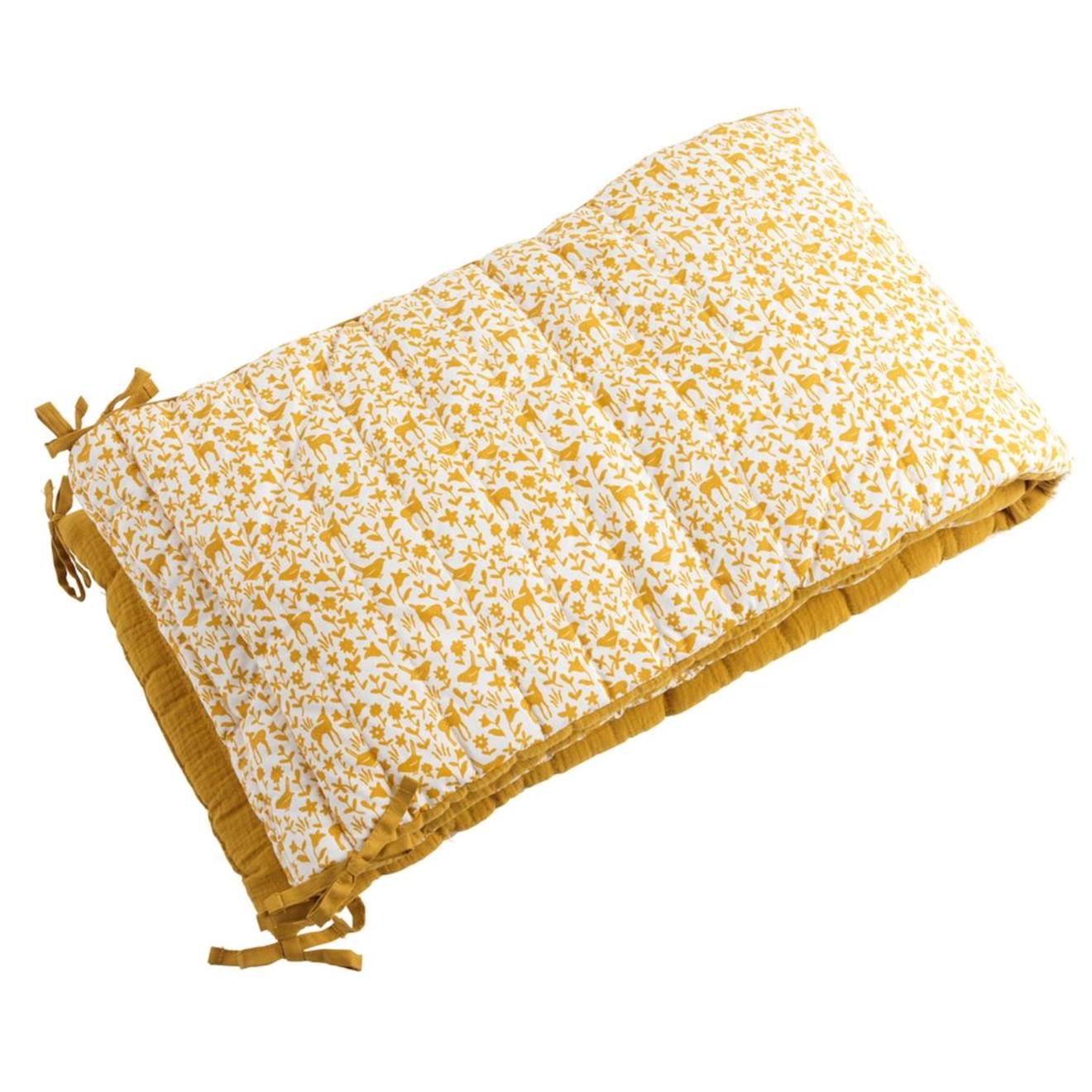 Tour De Lit Bébé En Coton Jaune
