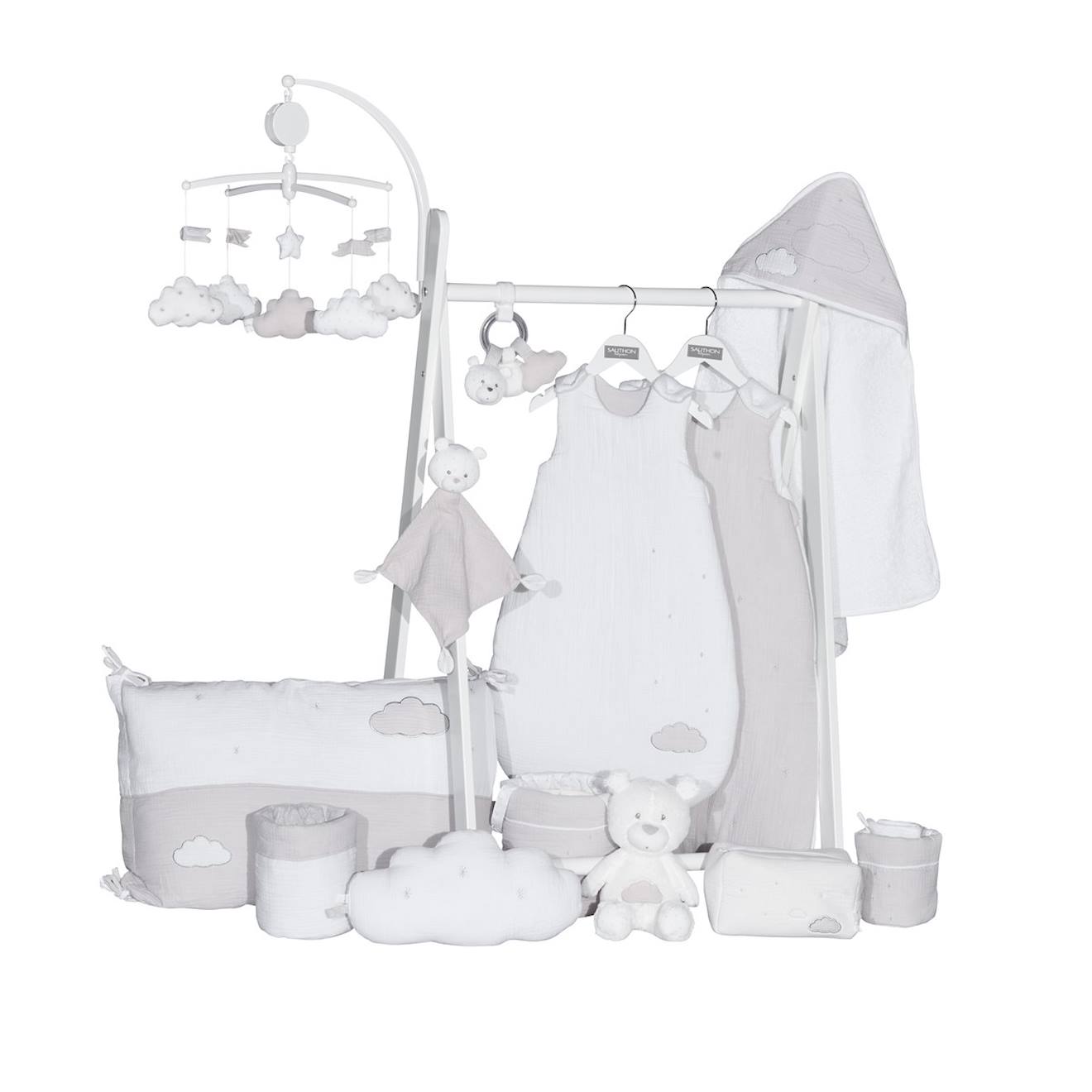 Mobile Musical En Velours - Lily Blanc/gris (Sauthon) - Image 2