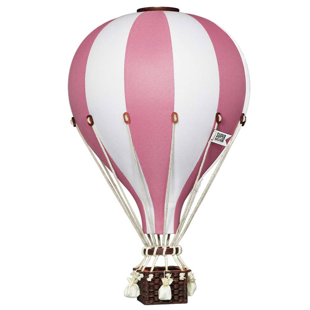 Montgolfière Décorative - Taille L Rose / Blanc