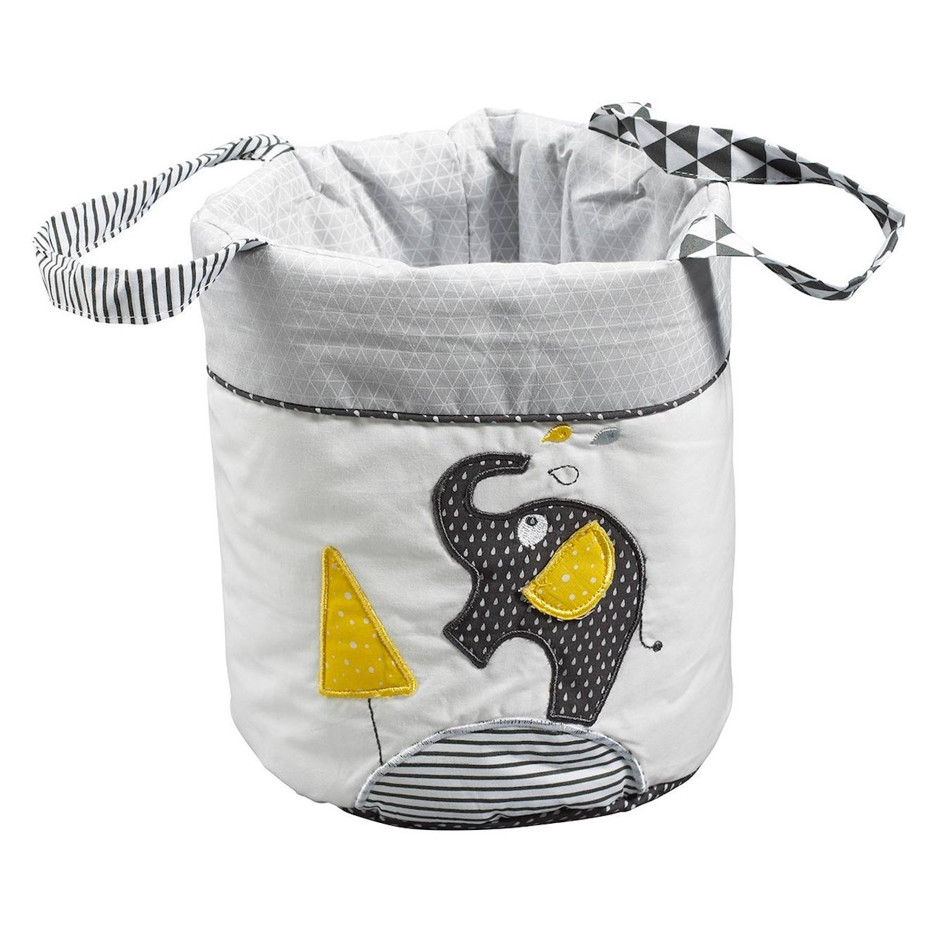 Lot De 3 Corbeilles Gigogne En Tissu En Coton Gris
