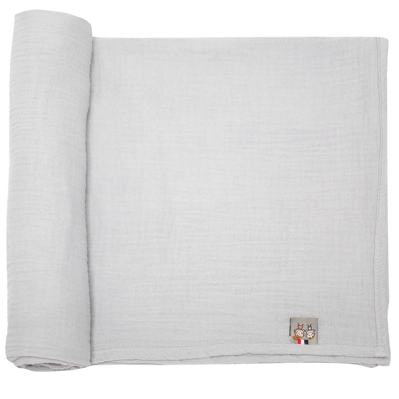 Maxi Lange En Gaze De Coton Jeanne Gris Clair