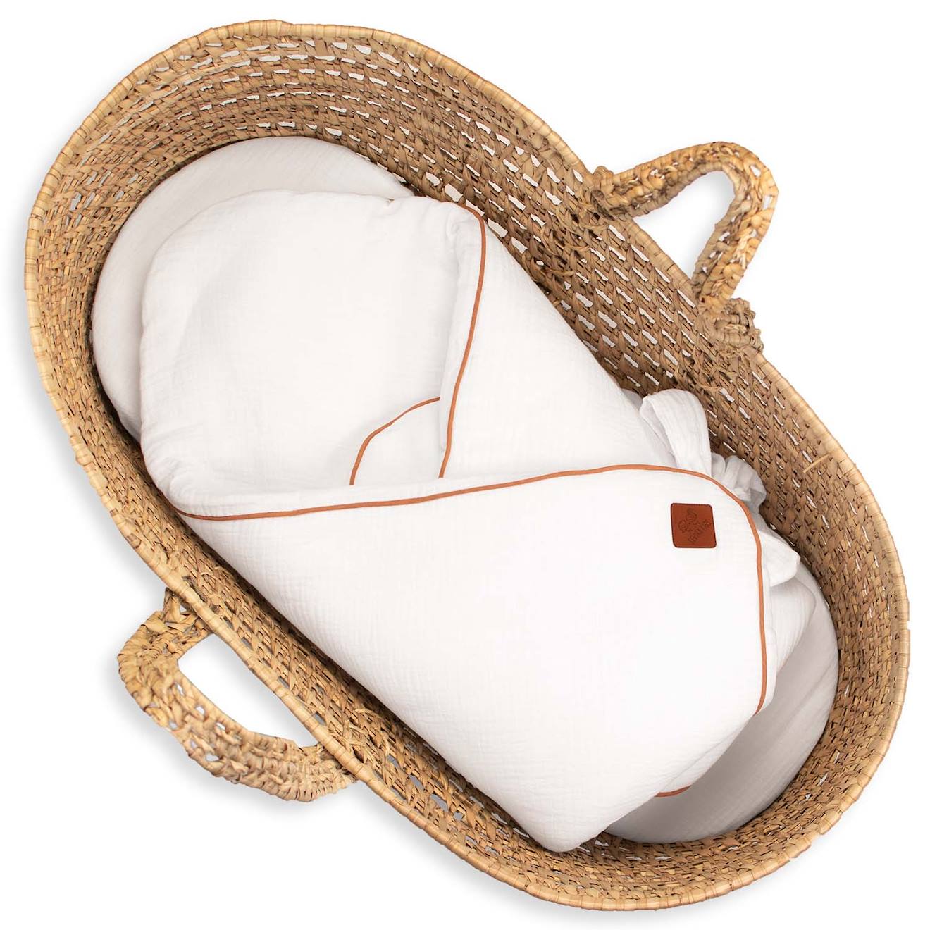 Sevira kids - Couverture D'emmaillotage En Gaze De Coton Jeanne Blanc