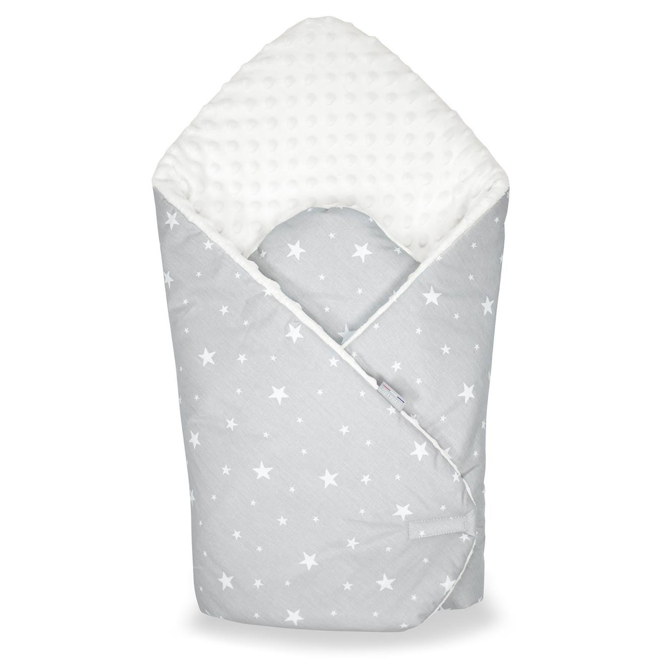 Couverture D'emmaillotage Minky Stella Gris Écru