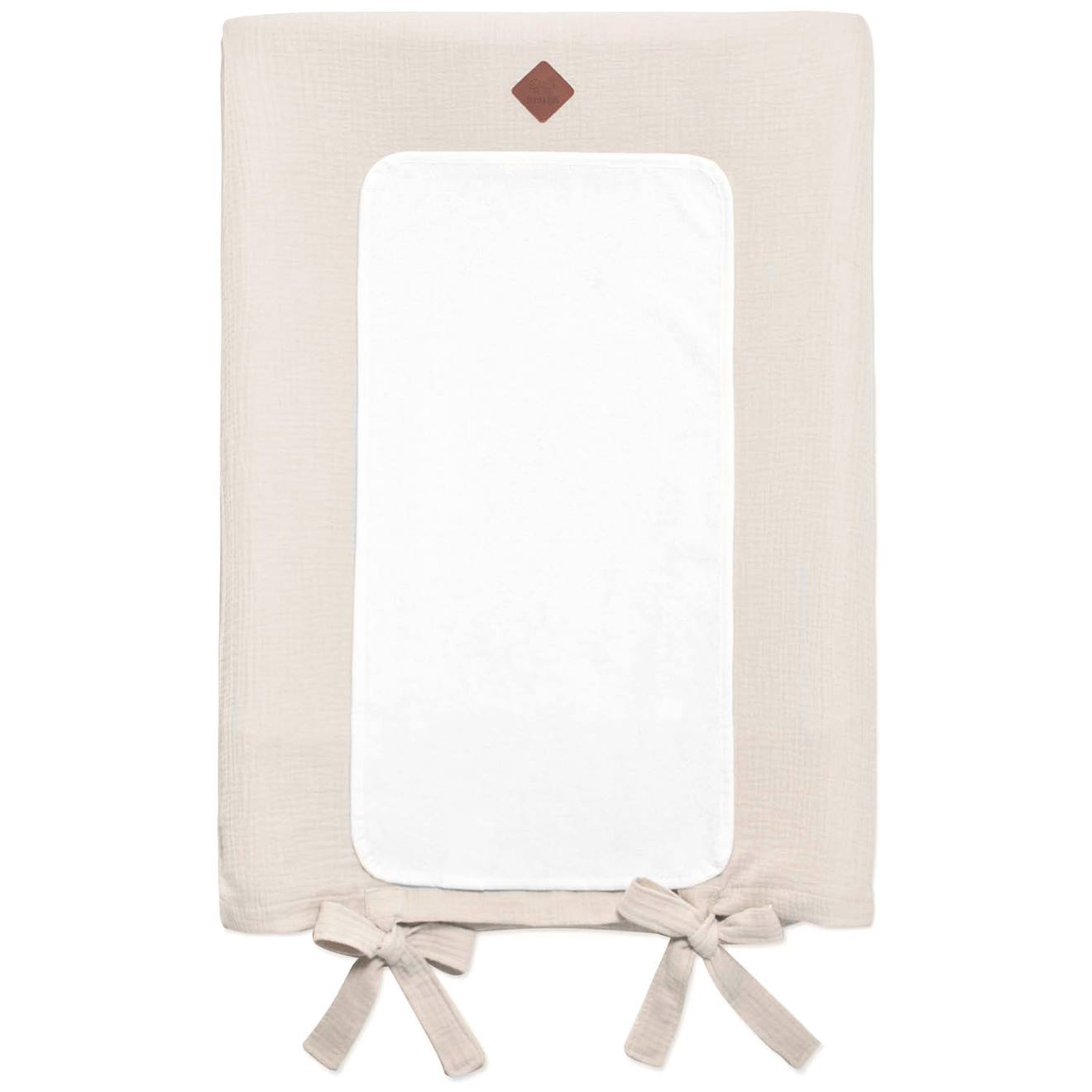 Housse De Matelas À Langer En Gaze De Coton Jeanne Beige