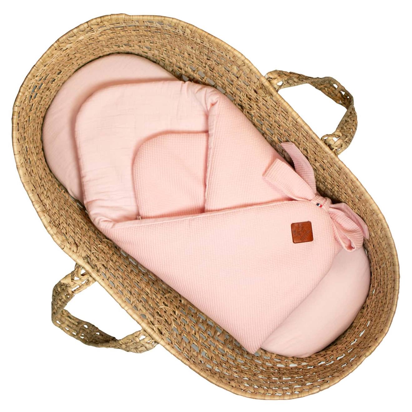 Couverture D'emmaillotage En Nid D'abeille Rose